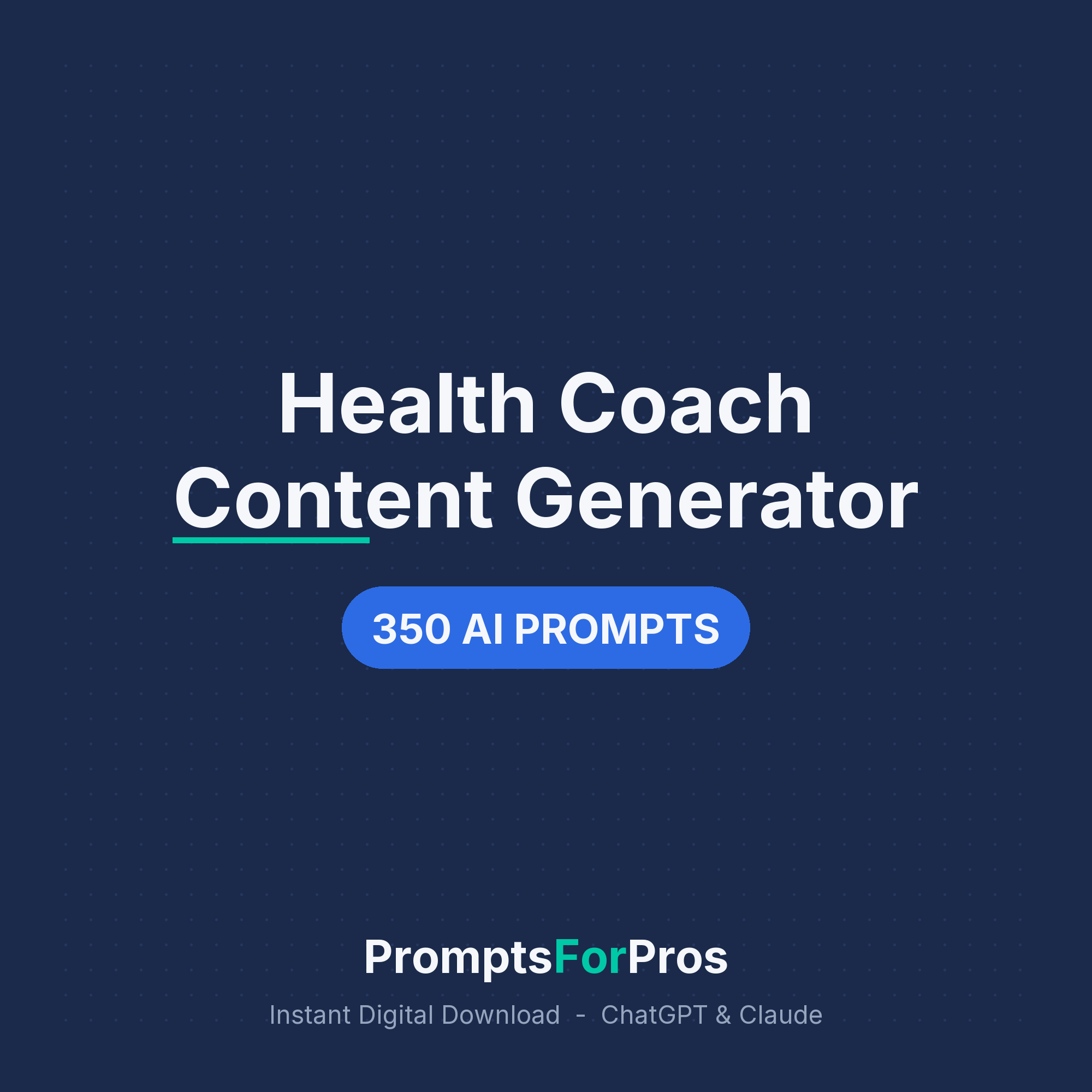 Health Coach Content Generator Pack cover