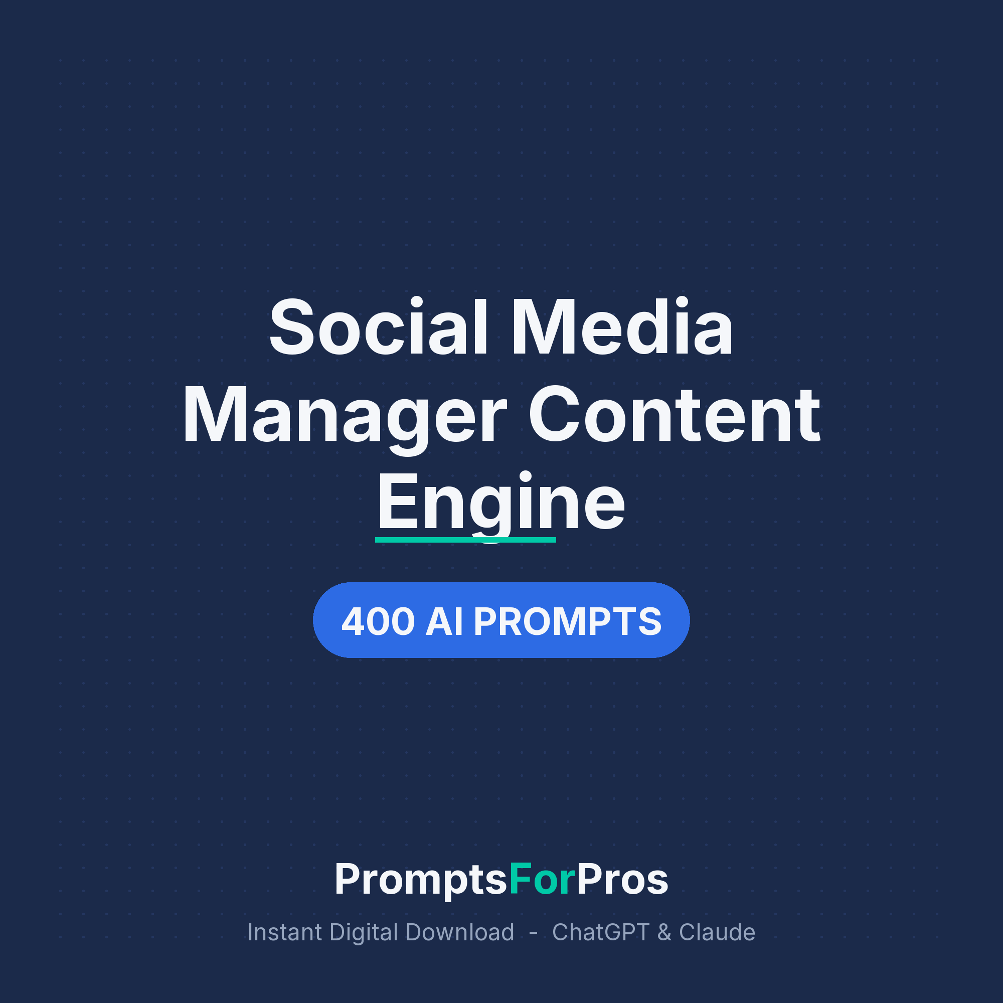 Social Media Manager Content Engine cover