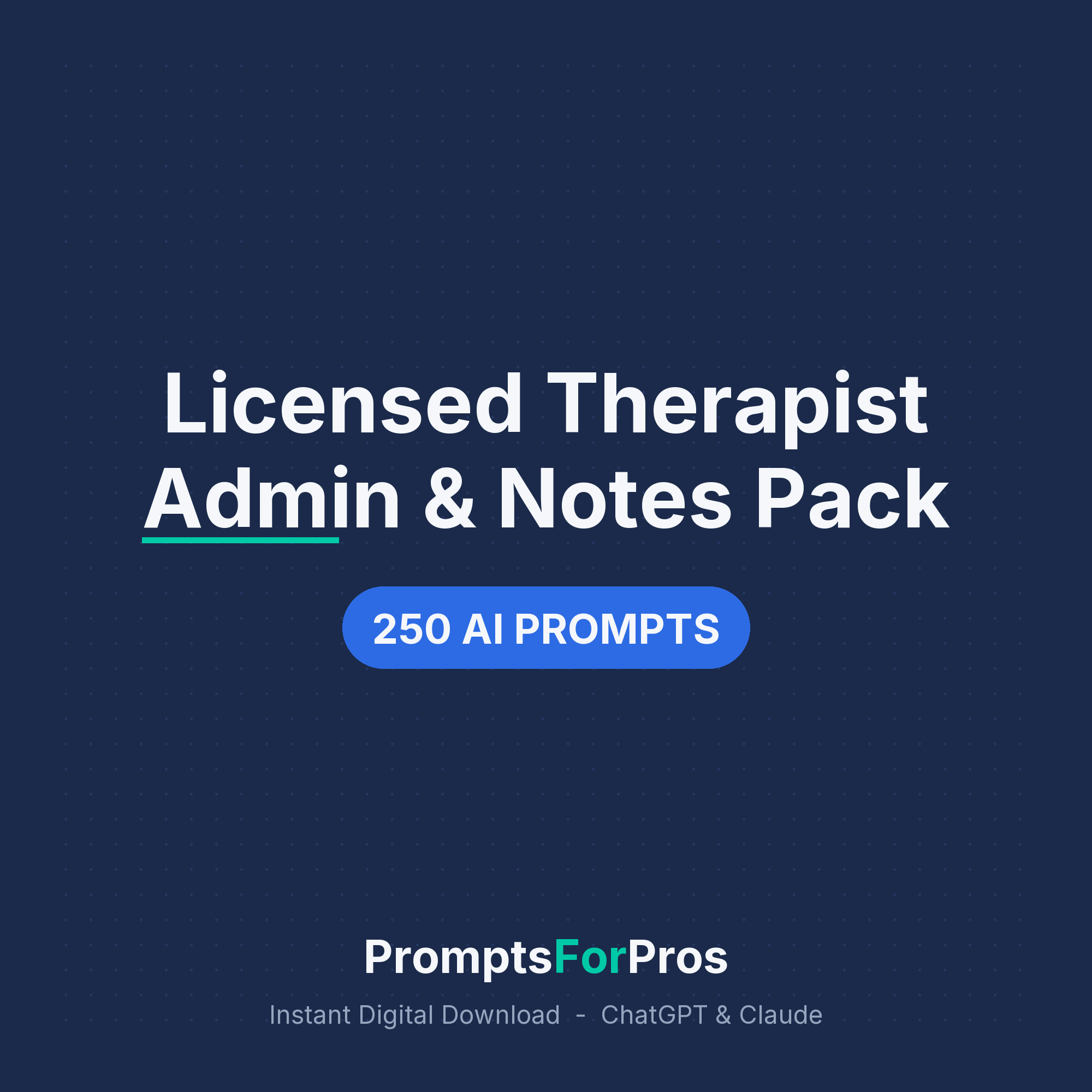 Licensed Therapist Admin & Notes Pack cover